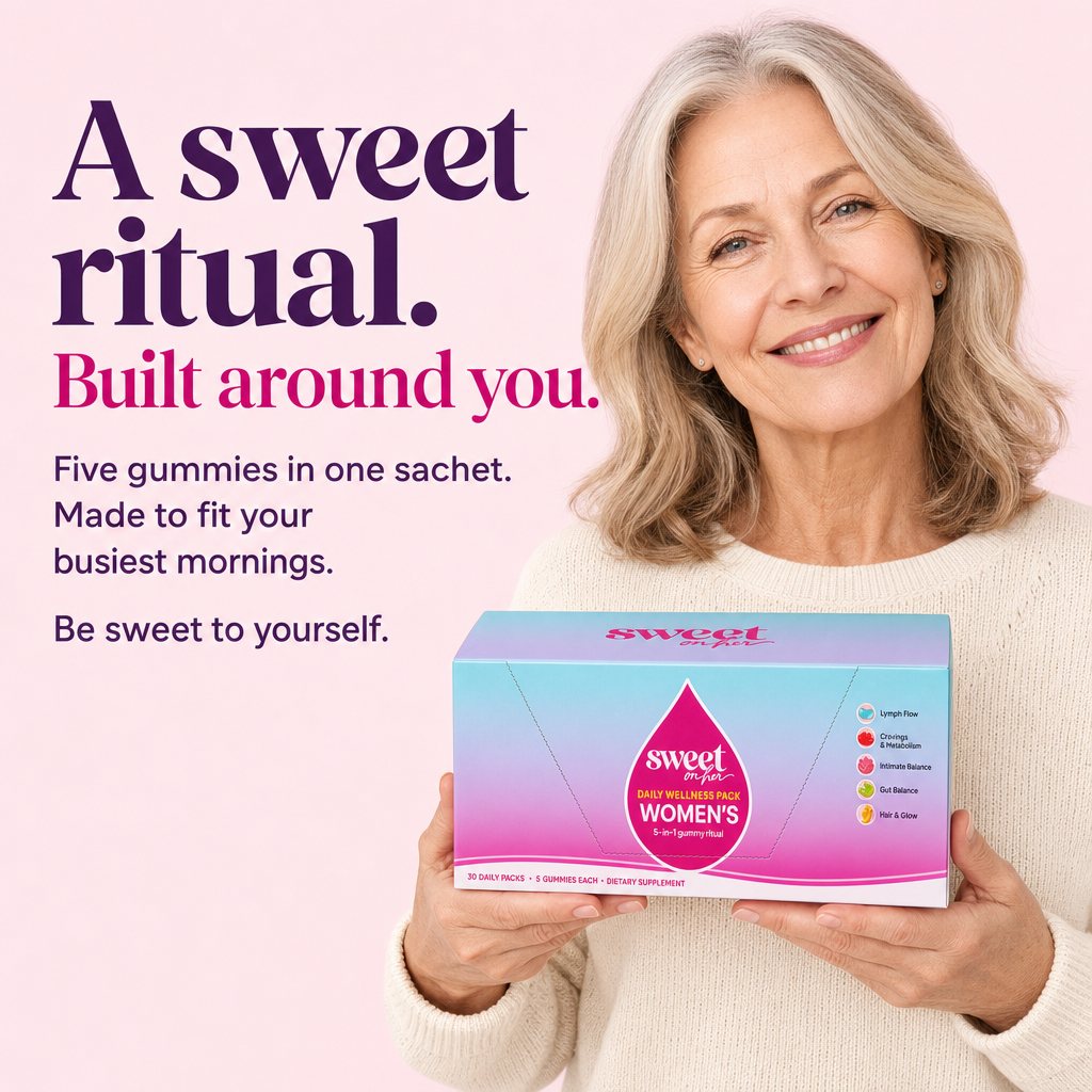 A sweet ritual built around you: woman holding the Daily Wellness Pack box