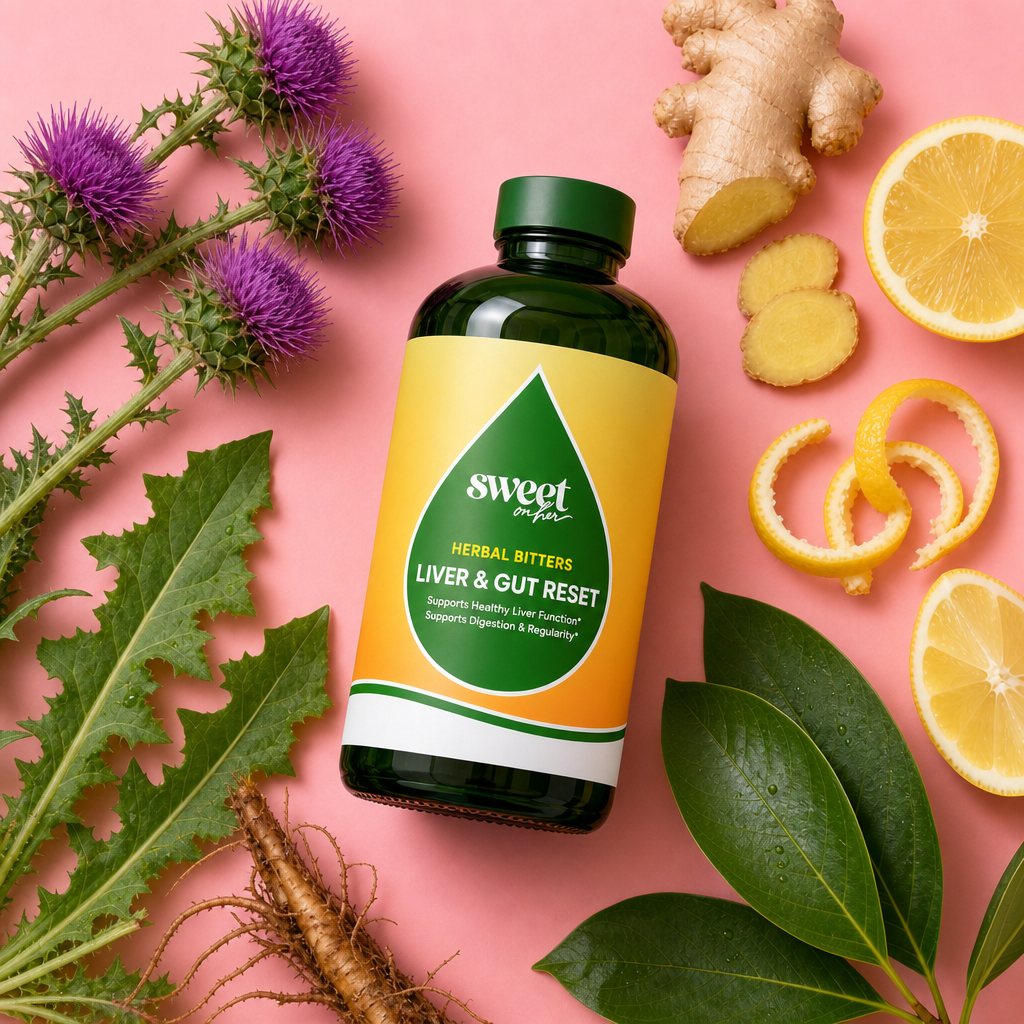 Liver & Gut Reset Bitters with milk thistle, dandelion, ginger and citrus