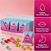 Sweet on Her Daily Wellness Pack box with sachets and five shaped gummies