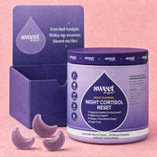 Night Gummies Night Cortisol Reset jar with box and moon gummies