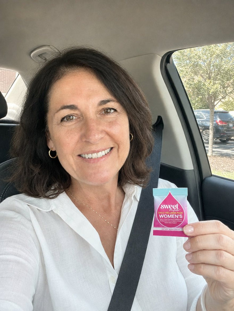 Teresa with her Daily Wellness Pack
